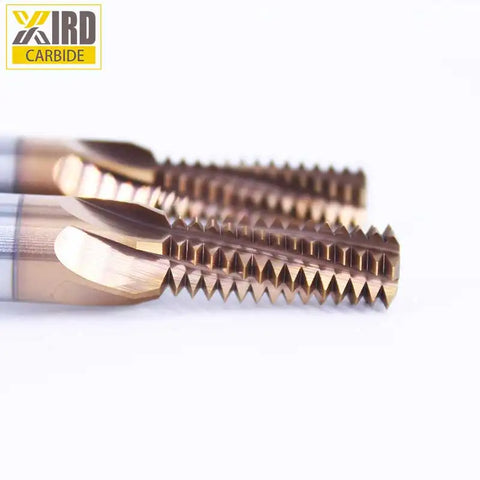 M12 x 1.75 4 FLT Tungsten Carbide Milling Cutter Thread Mill Cutting Tool AlTin Coated