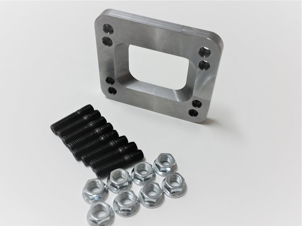 M10x1.5 Tapped w/ Studs T3 to T4 Single Port Non Divided Turbo Adapter ...