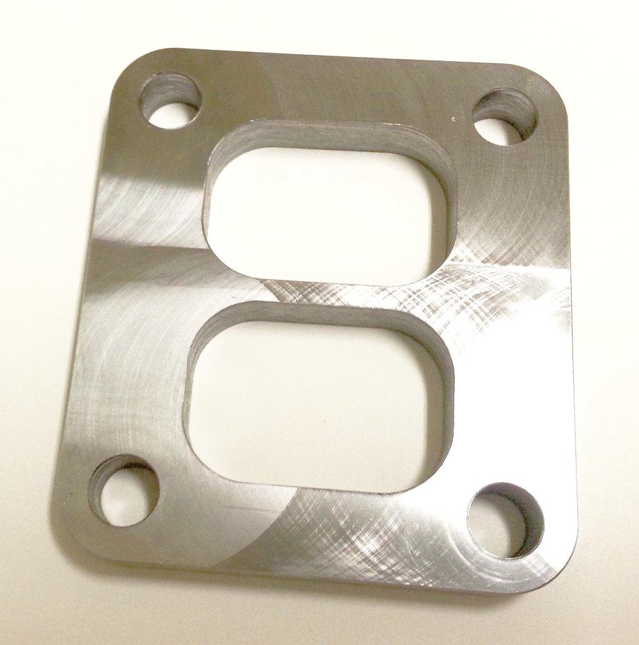 (1/2" THK) T4 Twin Scroll Divided Inlet Turbo Spacer Flange AZ CNC